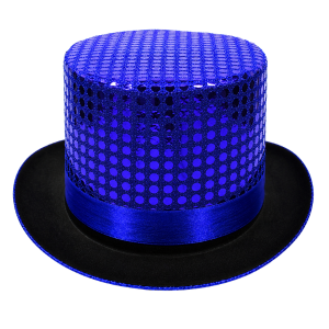 Sequin Top Hat Blue