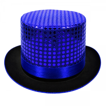 Sequin Top Hat Blue