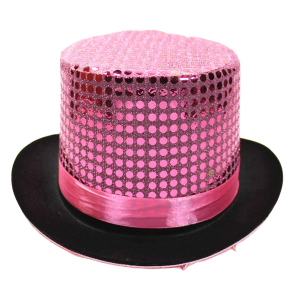Sequin Top Hat Pink