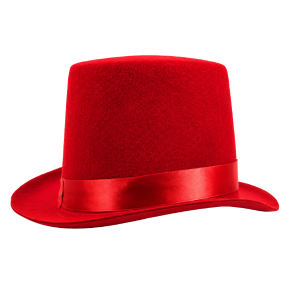 Classic Top Hat Red 14cm Tall
