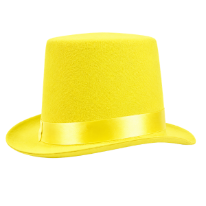Classic Top Hat Light Yellow 14cm Tall