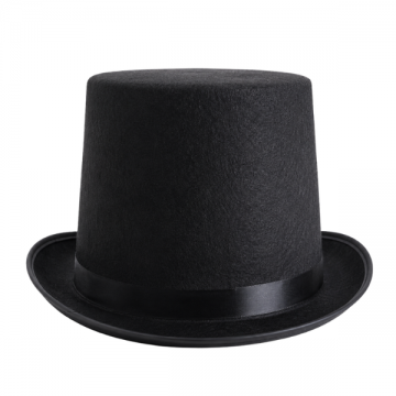 Classic Top Hat - Black 14cm Tall