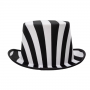 Black and White Striped Top Hat