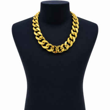 Chunky gold chain necklace 80cm