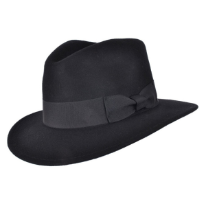 Fedora Vintage Noir Wide Brim