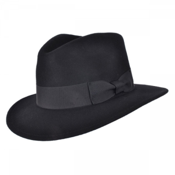 Fedora Vintage Noir Wide Brim Fedora Vintage Noir Wide Brim