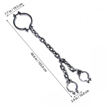 Jumbo Neck & Wrist Shackle Chain - 40.6 inch