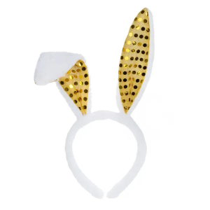 Bunny Gold Sequin Ears Headband