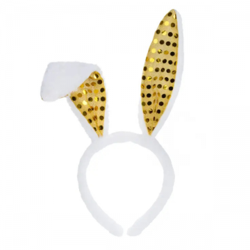 Bunny Gold Sequin Ears Headband