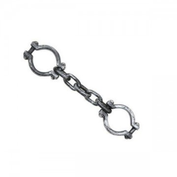 Prisoner Hand Shackles Chain Wrist Cuffs - 45cm