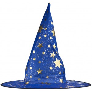 Shiny Star Witch Hat - Blue