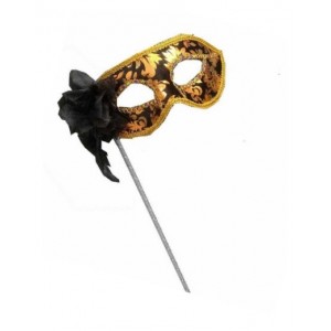 Mask on stick - black
