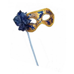 Mask on stick - Blue