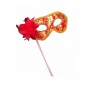 Mask on stick - red