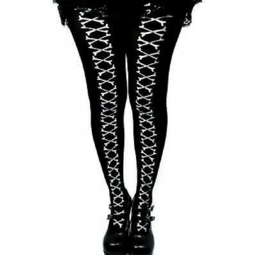 Stocking with Printed 'x' Bones