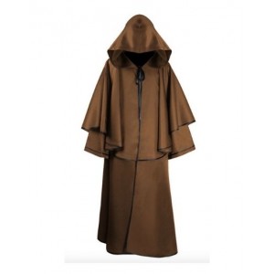 Deluxe Brown Hooded Robe