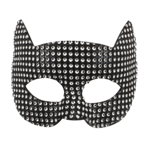 Cat Mask Glam Rhinestone - Black