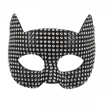 Cat Mask Glam Rhinestone - Black