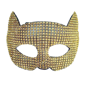 Cat Mask Glam Rhinestone - Gold