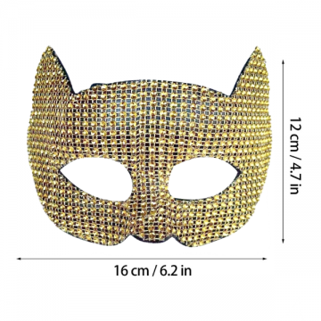 Cat Mask Glam Rhinestone - Gold