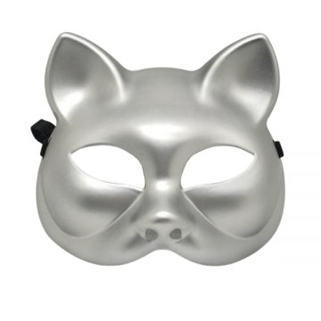 Sleek Cat Mask - Silver
