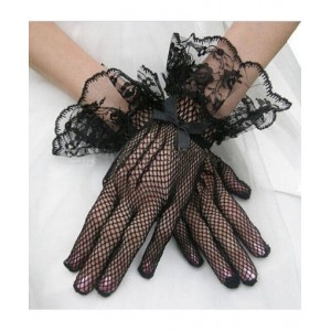 Gloves Short Fishnet - Black