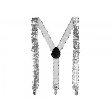 suspender sequin silver