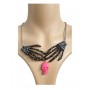 Skull Hand Necklace - Black