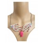 Skull Hand Necklace - White