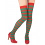 Stripes stockings red & green