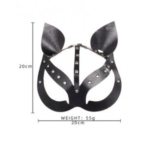 Leather Cat Woman Mask