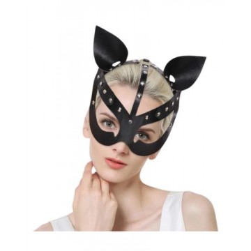 Leather Cat Woman Mask