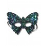 Butterfly Sequin Masquerade Mask - Green
