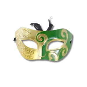 Swirly Colorful Eyemask Gold/Green