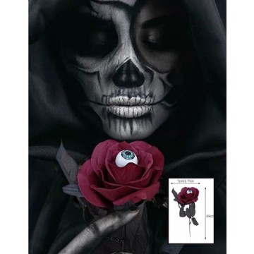 Red Rose With Eyeball