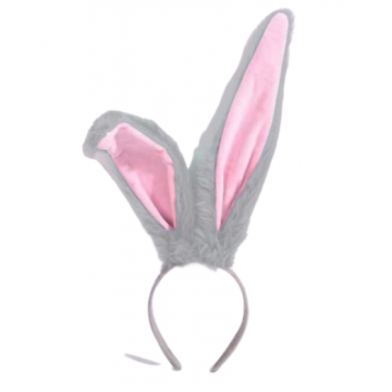 Headband - Fluffy Bunny Grey
