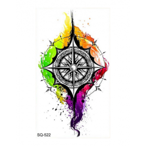 Temporary Small Tattoo Splashed Compass