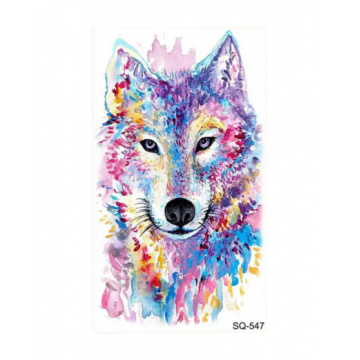 Temporary Small Tattoo Mystical Wolf