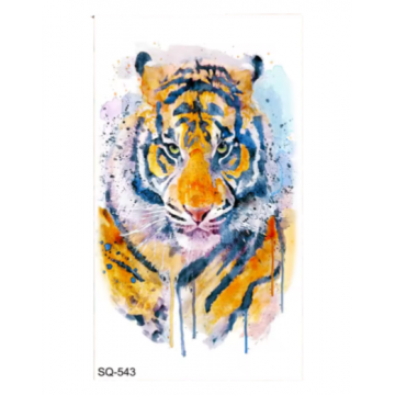 Temporary Small Tattoo Watercolor Tiger