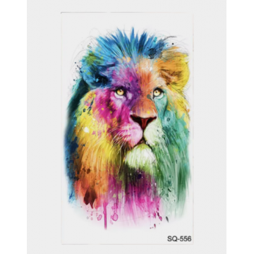 Temporary Small Tattoo Rainbow Lion