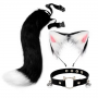 Animal Set - 3 Pieces Furry Fox Black & White