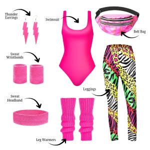 80s Neon Fitness Diva Set