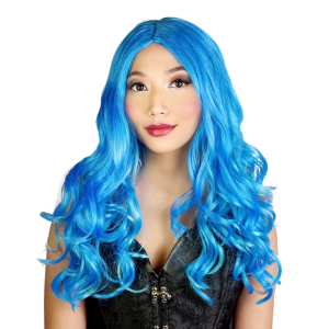 Blue Chic Curly Wig