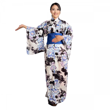 Kimono Floral – Blue & Lavender Bloom