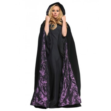 Purple Velvet Hooded Cape