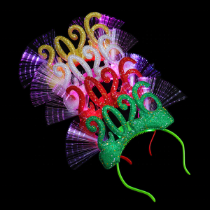 2026 Sparkle Light New Year Headband - Green