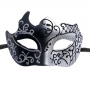Fowecelt Venetian Masquerade Mask Black/Silver