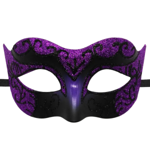 Sparkly masquerade mask - Black/Purple