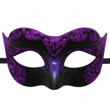 Sparkly masquerade mask - Black/Purple