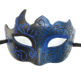 Fowecelt Venetian Masquerade Mask Black/Blue